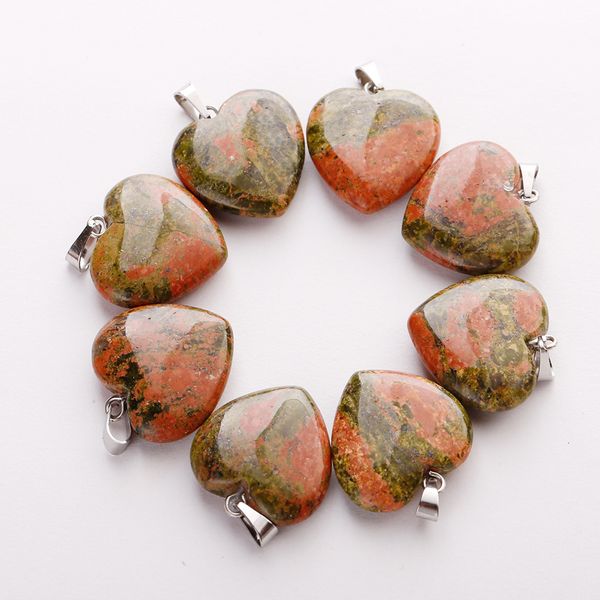 

heart stone fashion shape mix color love pendants loose beads bracelets and necklace diy jewelry making for women gi