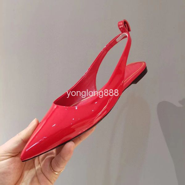 

sandals summer style willow nail pointed flat sandals women's two lap strap heels shallow mouth single shoes, Black