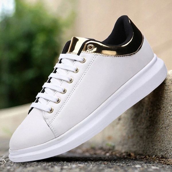 

white mens leather sneakers trainers running shoes comfortable breathable outdoor walking sneaker microfiber tennis sport shoes #kn9n