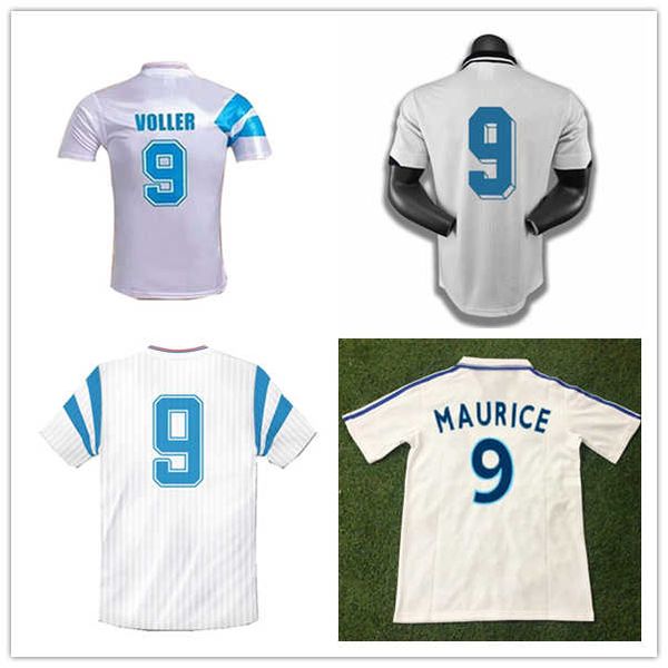 

1992 1993 1999 2000 retro olympique de marseille 1990 91 soccer jerseys 2011 2012 papin boli cantona waddle pelé vintage kit classic shirt, Black;yellow