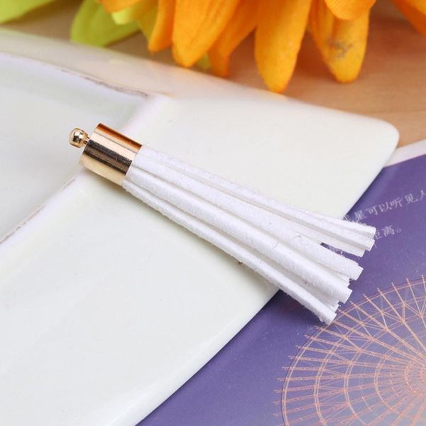 

20pcs faux leather trim tassel diy earrings jewelry accessories craft fringe garment sewing decor metal hat tassels pendant 50mm h bbywpz