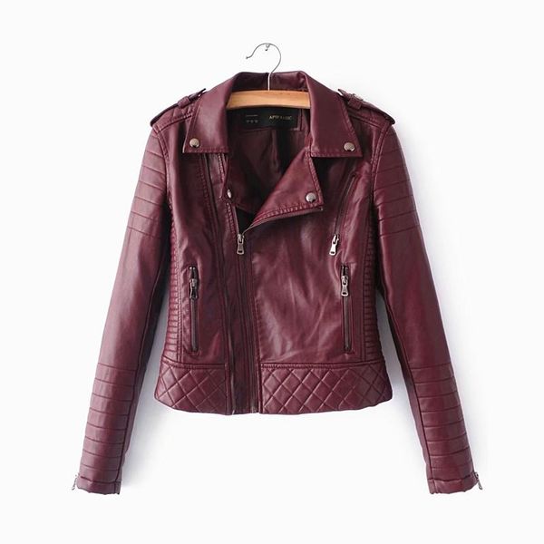 

2020 winter fashion women coat pu artificial leather slim short jacket girl lapel oat, Black