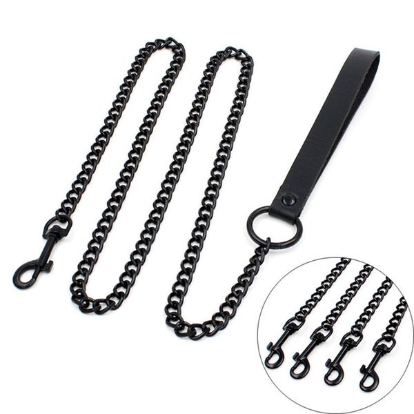 

stainless steel chain choker punk goth collar chain traction necklace leather bondage party jewelry bondage necklaces pendants, Silver