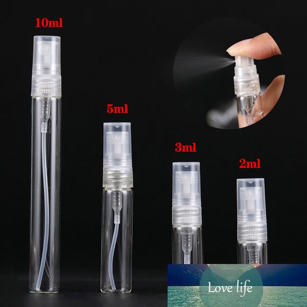 2ML 3ML 5ML 10ML Tragbare Mini Parfüm Flasche Leere Glas Kosmetik Flasche Probe Test Dünne Glas rohr Gläser Zerstäuber Flasche