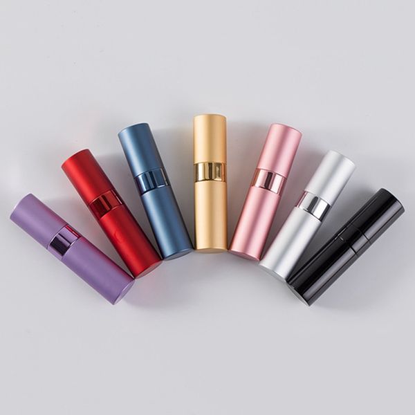 

8ml mini spray perfume bottle portable aluminum perfume bottles atomizer 8ml travel refillable empty cosmetic container botella de perfume e