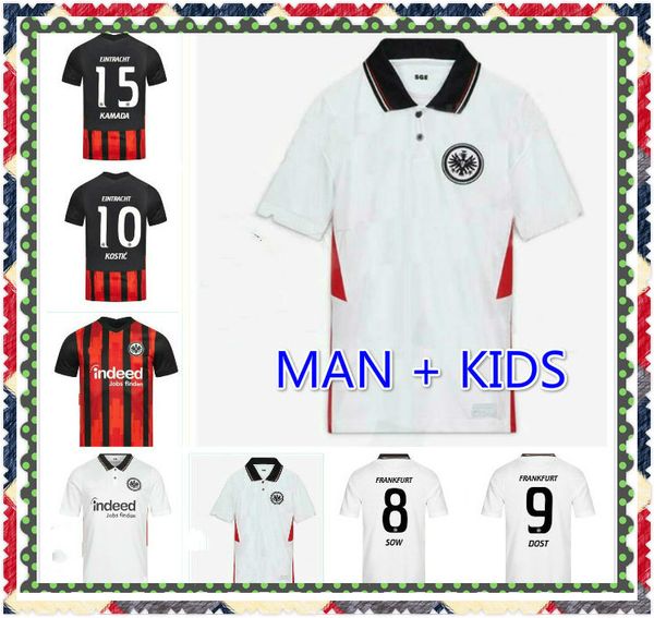 

20 21 frankfurt soccer jerseys silva 2020 2021 hinteregger dost football shirt kostic paciencia eintracht frankfurt jersey, Black;yellow