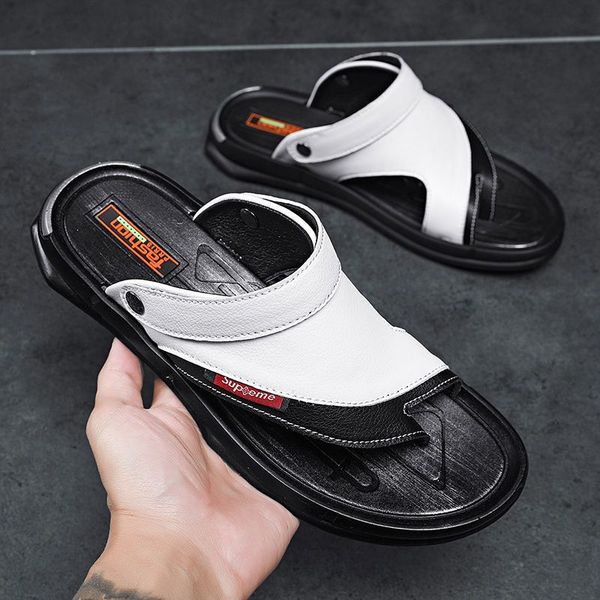 

summer fashion personality men's slippers comfortable non-slip outdoor leisure driving sandals 39-44 special factory direct sale, Black