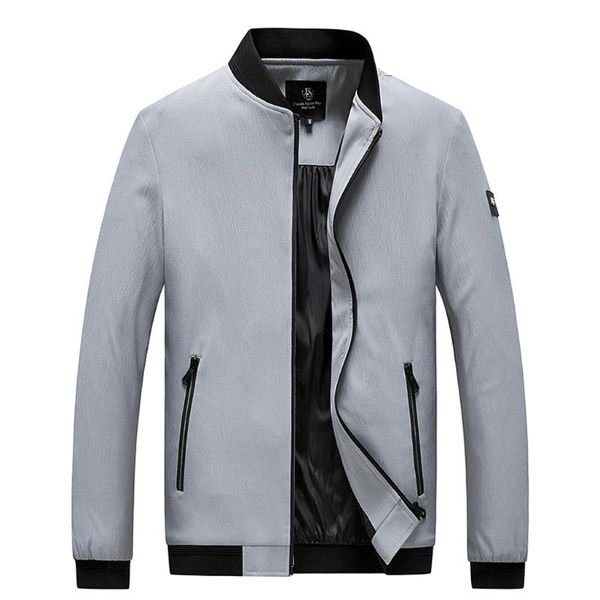 

mens autumn winter casual fashion pure color plus size zipper outdoor sport bomber zipper jacket male casual coat, Black;brown