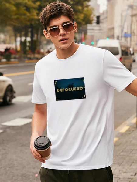 

men letter & graphic print tee x9tn#, White;black