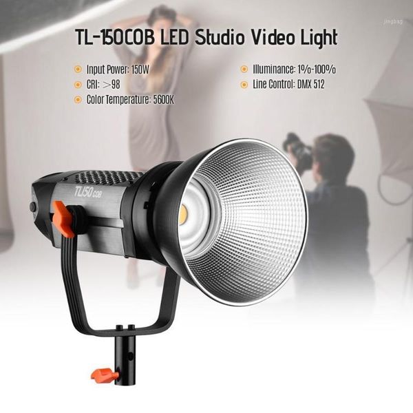 

tl-150cob studio led light pgraphy lamp light video lighting 150w high power 3200k/5600k dimmable brightness remote control1