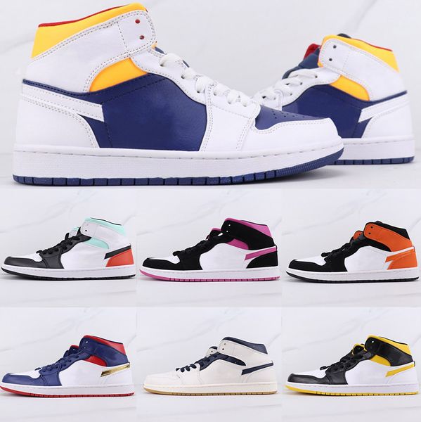 

men high-basketball shoes jumpman 1 women classic leather casual skateboard shoes high og obsidian non-slip wear-resist