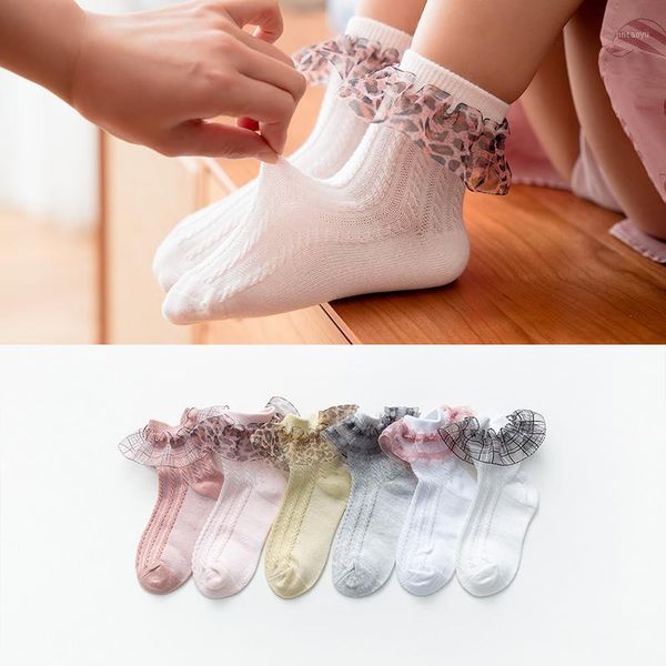 

spring and autumn new children's socks baby lace stockings cotton baby pure socks1, Pink;yellow