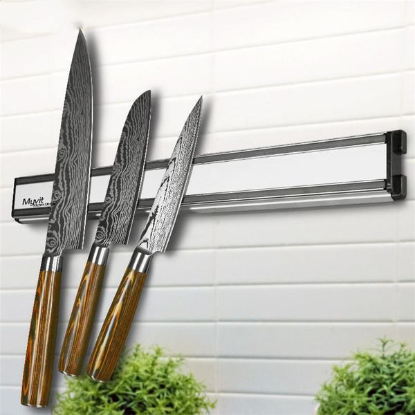 Suporte de faca magnética 14 polegadas de alumínio de parede faca de parede barra barra de faca bloco de faca para facas ferramentas de cozimento de armazenamento