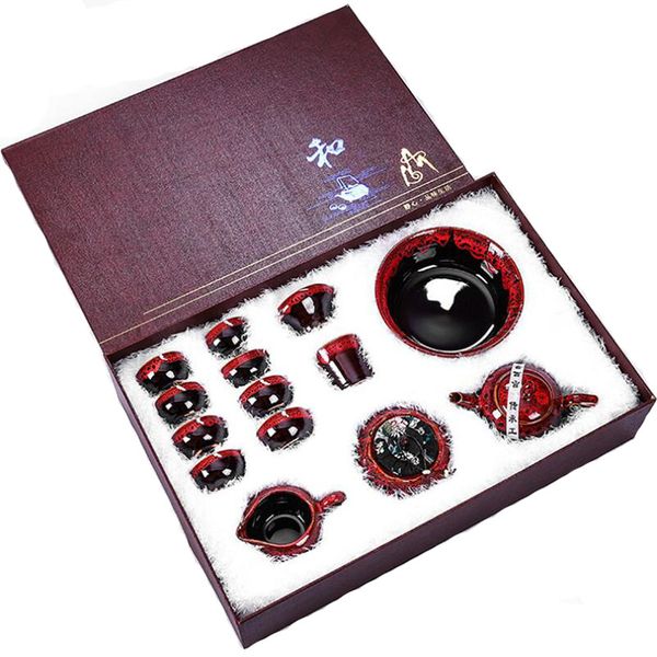 

new chinese travel kung fu tea set ceramic portable teacup porcelain service gaiwan tea cups mug of tea ceremony teapot with gift box
