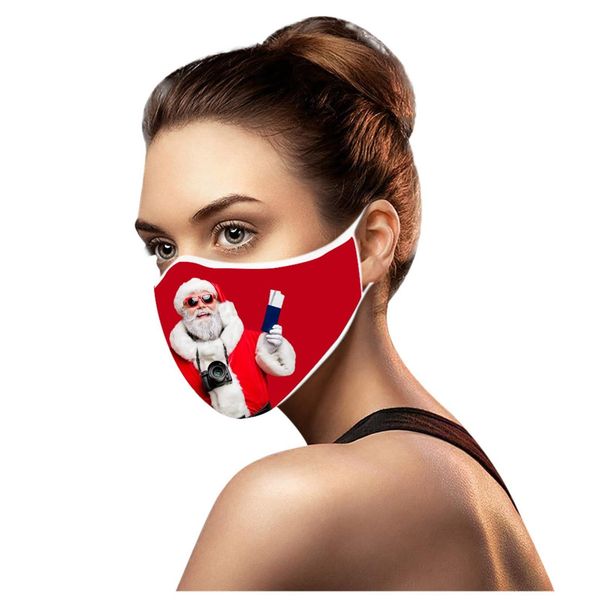 

washable merry christmas mask funny fabric mouth cover reusable for women dustproof face mask new years gift 127 bbywan