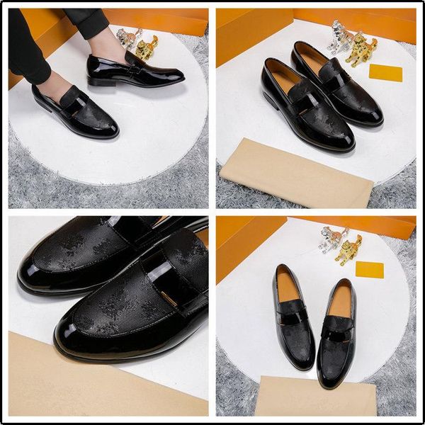 

c4 fashion business mens dress shoes leather office oxford shoes slip on casual classic footwear formal wedding male shoes 11, Black