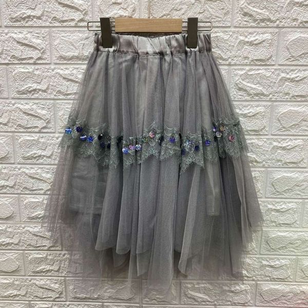 

xin'er 2020 spring lin and autumn children's skirt, Blue
