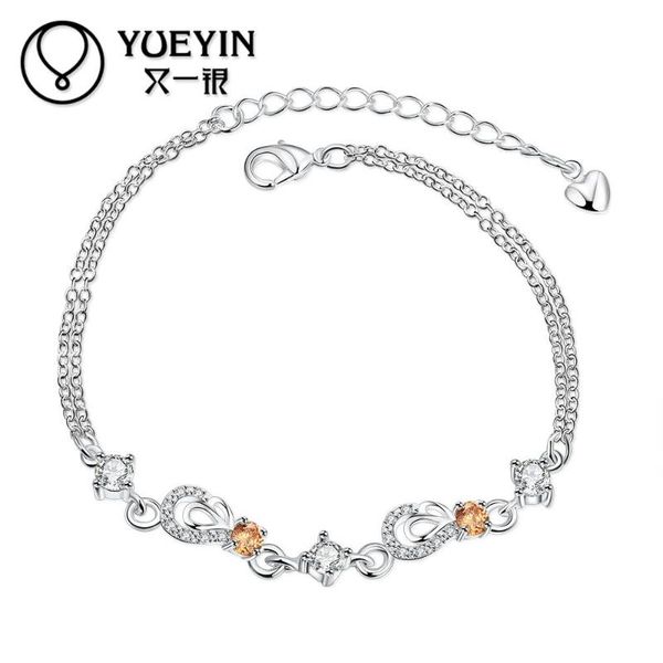 

charm bracelets silver plated bangles for ladies bracelet silver-plating jewelry pulseras simple and elegant never fade, Golden;silver