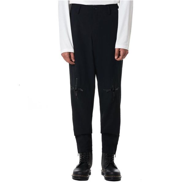 

2021 New S-6xl!! Patch Thin Straight Leg Jane Wool Casual Hip Hop Pants of Men Torn Pants. TGLH, Black