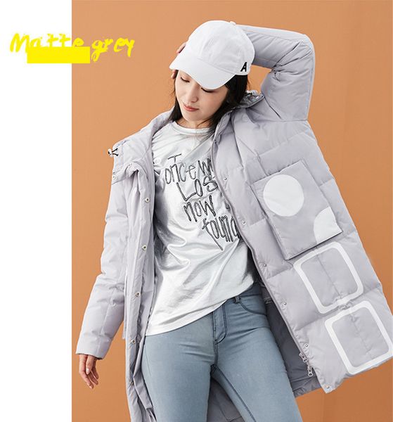 

2021 new down women's jackets with hood white duck winter coat padded warm parka female casual jacket mujer wxf500 g4yw, Black