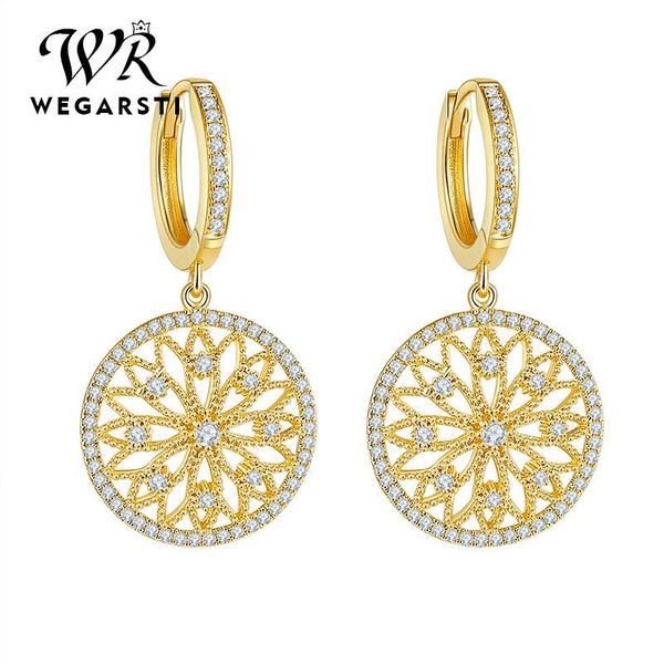 

dangle & chandelier wegarsti sterling silver 925 long chain drop earrings for women hollowing out earings luxury pendientes accessries