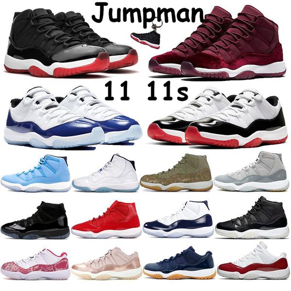 

high jumpman 11 11s basketball shoes bred cool grey heiress night maroon pantone ovo pink snake skin low legend blue men women s