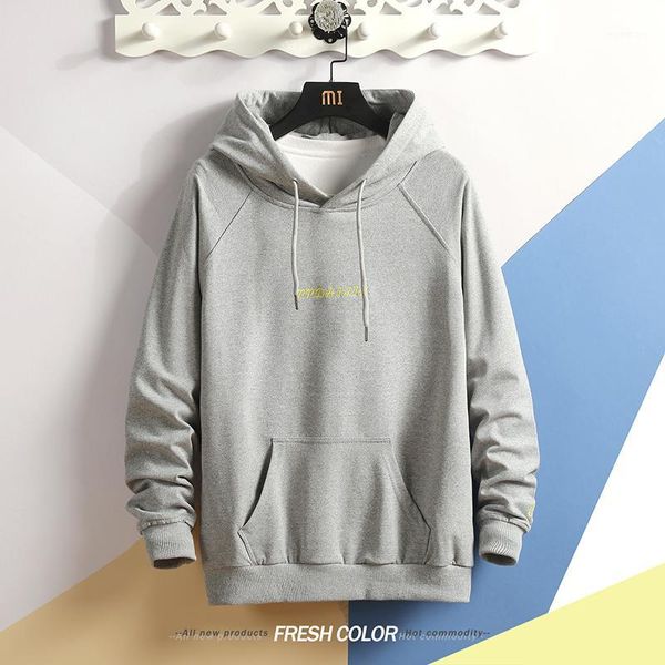 

dropshipping autumn solid mens streetwear sweatshirt hooded cotton pullover men oversized sport pocket baggy sweatshirt1, Black