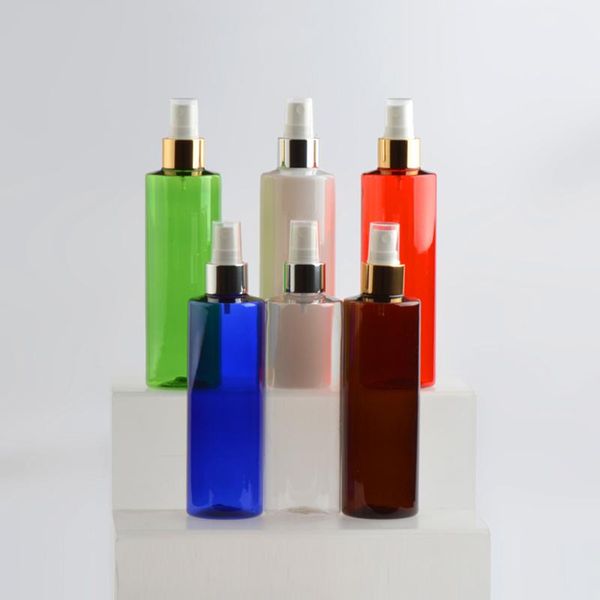 

30pcs 250ml gold collar spray pet bottles make up empty bottle for perfume cosmetic cream cleaner maku up storage tools bottles