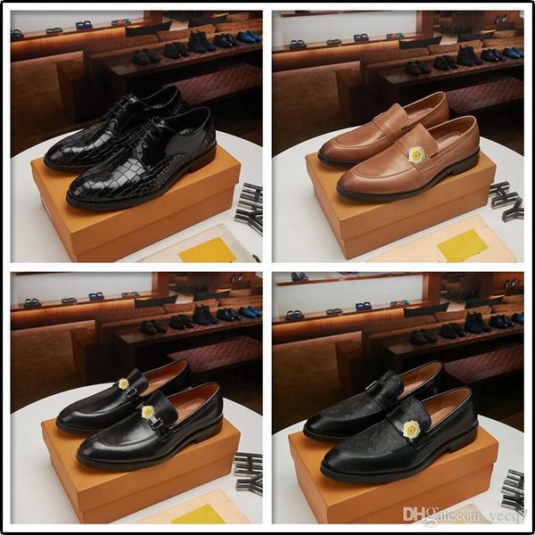 

1j new arrivals men business luxury dress patent leather shoes retro gentleman formal carved bullock brogue formal shoes men 2020 22, Black