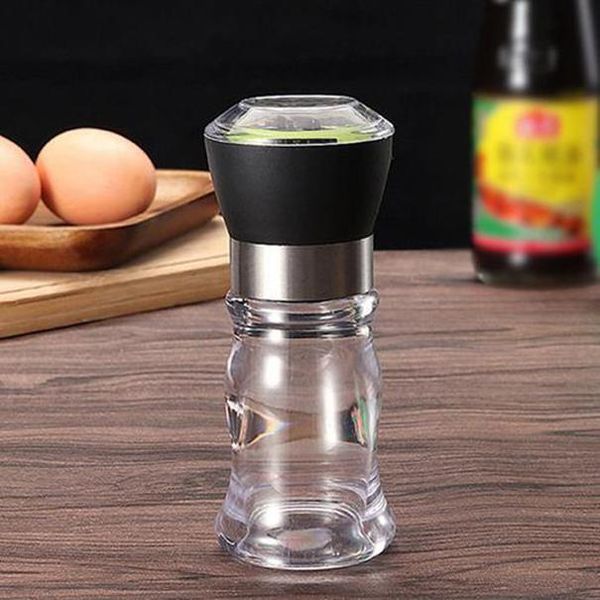 

kitchen grinding bottles tools salt pepper mill grinder spices mill cutter machine shaker transparent grind cooking accessories wmtpbf