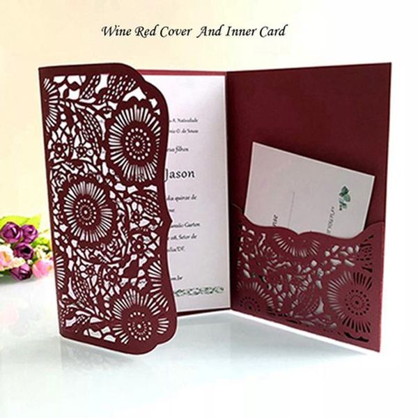 

1шт синий белый красный золотой фиолетовый карманный лазер вырезать свадьбу пригласительный билет с картой rsvp персонализированные деловые