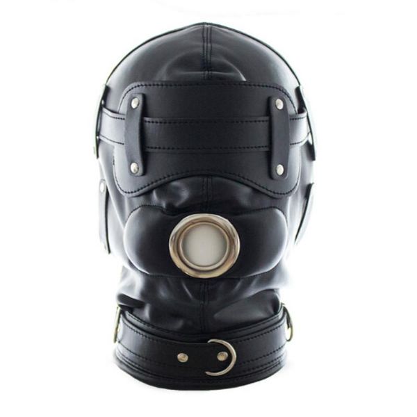 

games funny mask products black soft fetish pu leather restraints headgear hood mask slave men erotic toys fkt8g qynf