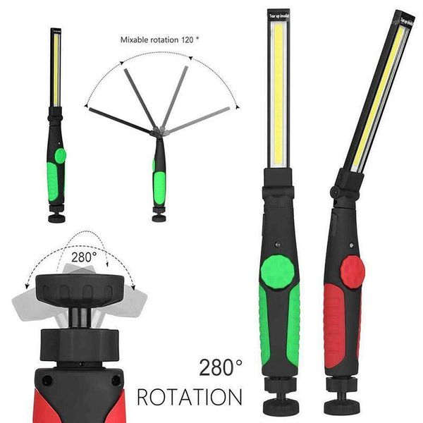 

flashlights torches cob torch rechargeable led work light magnetic lanterna hanging lamp shop inspection for outdoor camping1
