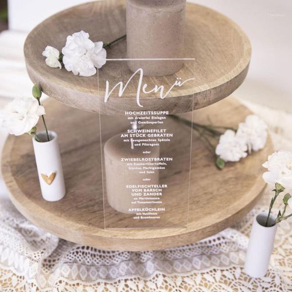 

acrylic glass menu vintage1