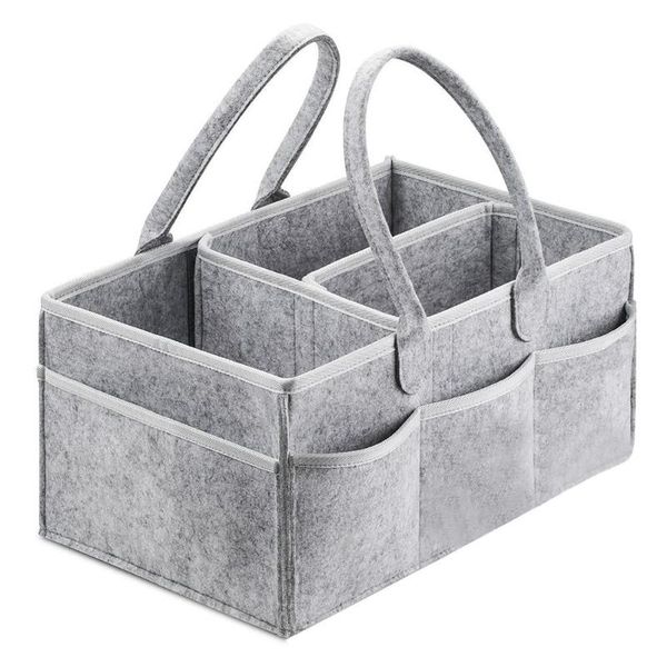 

baby diaper caddy organizer portable holder bag for changing table and car, nursery essentials storage bins travel organizer