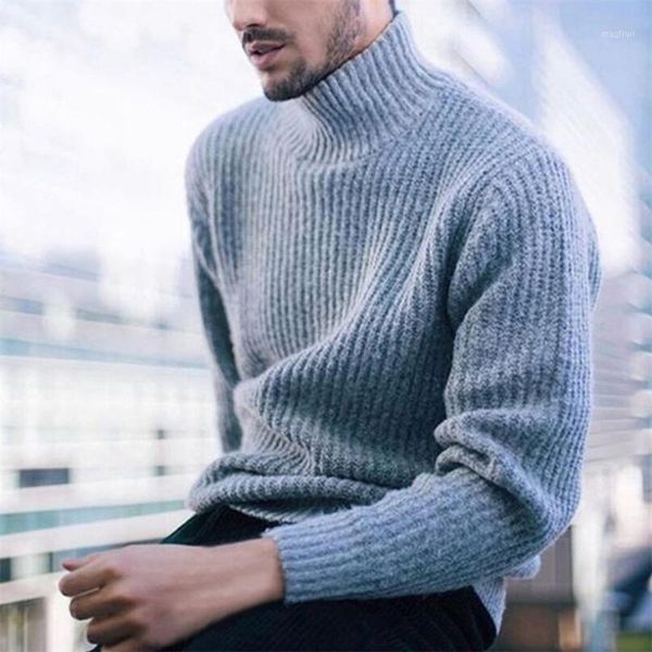 

2020 korean turtleneck knitted men loose ooversized turtleneck men sweater sweater winter1, White;black