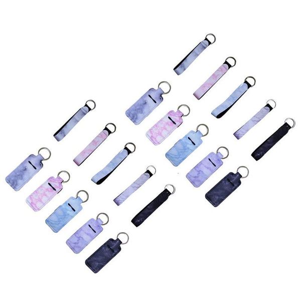 

chain chapstick diy neoprene key 20 lip pcs cream holder for travel, Silver