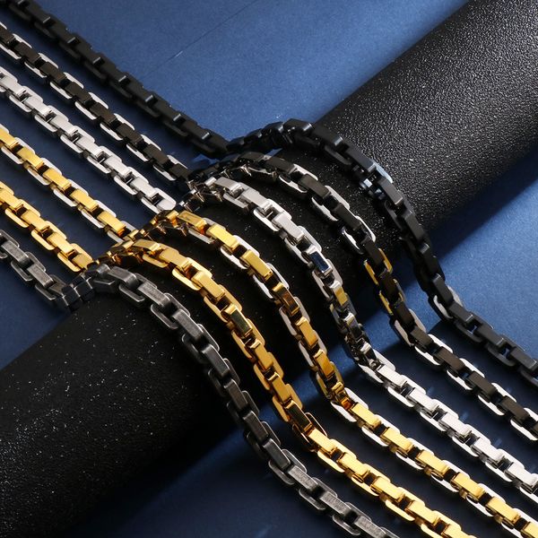 

heavy men biker chain necklace golden black stainless steel mens jewellery accessories 8mm chains necklaces dropshipping, Silver