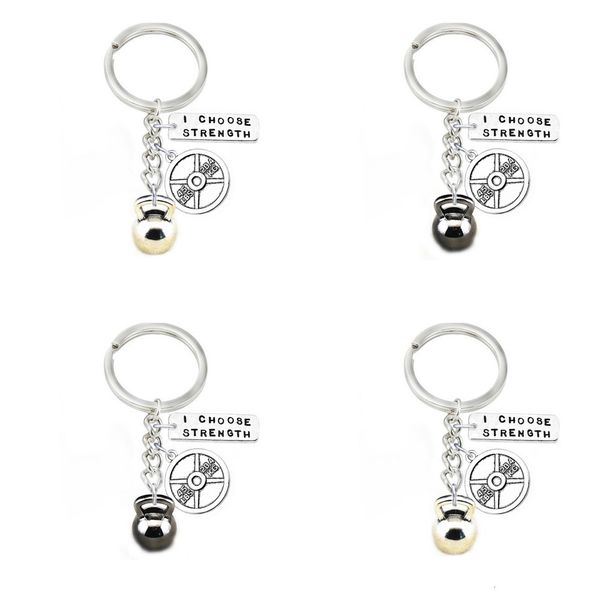 

factorydyugkettlebells factoryvsetinspire strength weight choose plate i fitness keychains key rings jewelryc2ac, Silver