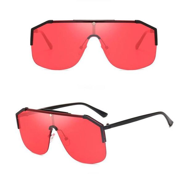 

sunglasses zowensyh big size personality hipster sun glasses men women large frame conjoined red dazzle eyeglass, White;black