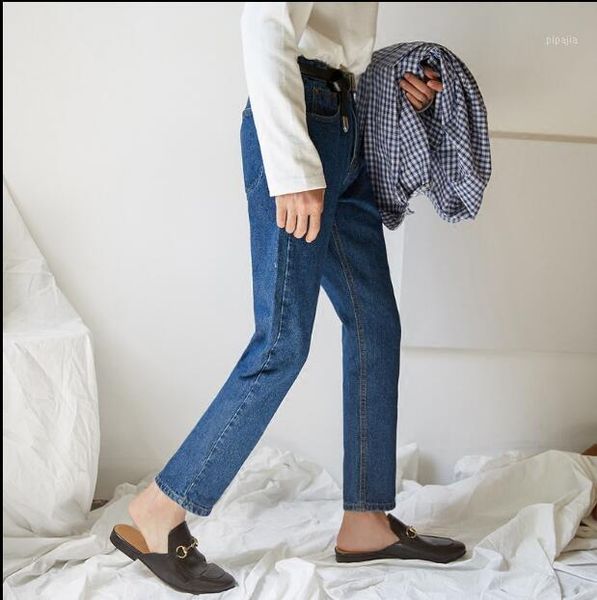 

s-xl men's trous new autumn winter classic blue wash jeans korean version of slim small straight nine-point pants1