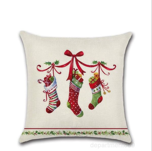 

a-new cases covers chirstmas pillowcases tree bell print pillowslip home sofa pillow case xmas decorations gifts owb1160
