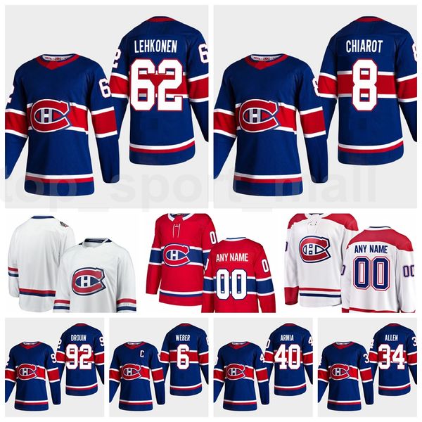 

reverse retro hockey montreal canadiens 6 kaiden guhle jersey 62 artturi lehkonen 8 ben chiarot 92 jonathan drouin 34 jake allen stitched, Black;red