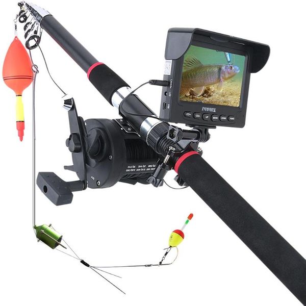 

fish finder 30m 1200tvl underwater fishing camera 4.3 inch monitor 10pcs led night vision 195 degrees sea wheel for fishi