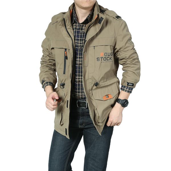 Bomber Soft Shell Giacca da uomo Giacca militare Traspirante antivento Impermeabile Giacca multi-tasca impermeabile Giacca a vento Uomo Cappotto M-4XL 201105