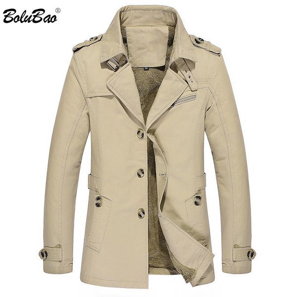 

bolubao brand new men trench coats autumn winter casual fashion men's solid color trench medium long section trench male c1118, White;black