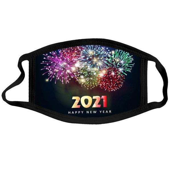 

us stock 2021 new year festival 3d printed adults disposable facemask dustproof washable protective fashion designer mouth cover