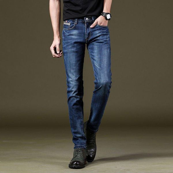 

2020 new arrival good quality men stretch jeans on long length ing, Blue