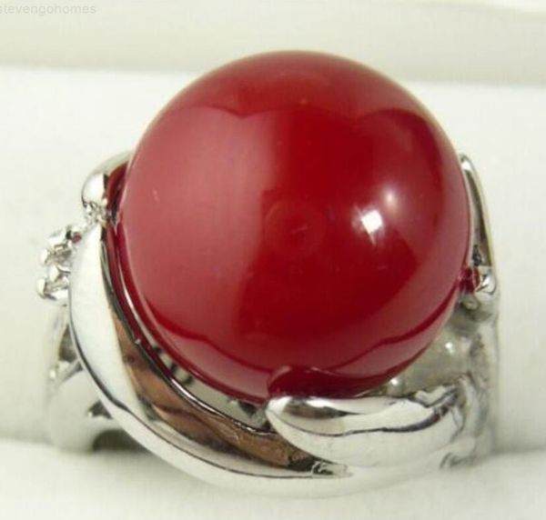 

red fashion 12mm ll&lt;&lt;&lt;wholesale shell pearl simple style ring, Silver