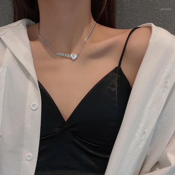 

chokers inssiny fashion star heart necklaces for women simple silver color clavicle chain charms pendant necklace girl jewelry gift1, Golden;silver